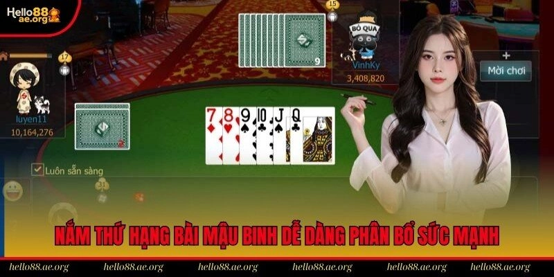 Nắm rõ thứ hạng bài mậu binh dễ dàng phân bổ sức mạnh